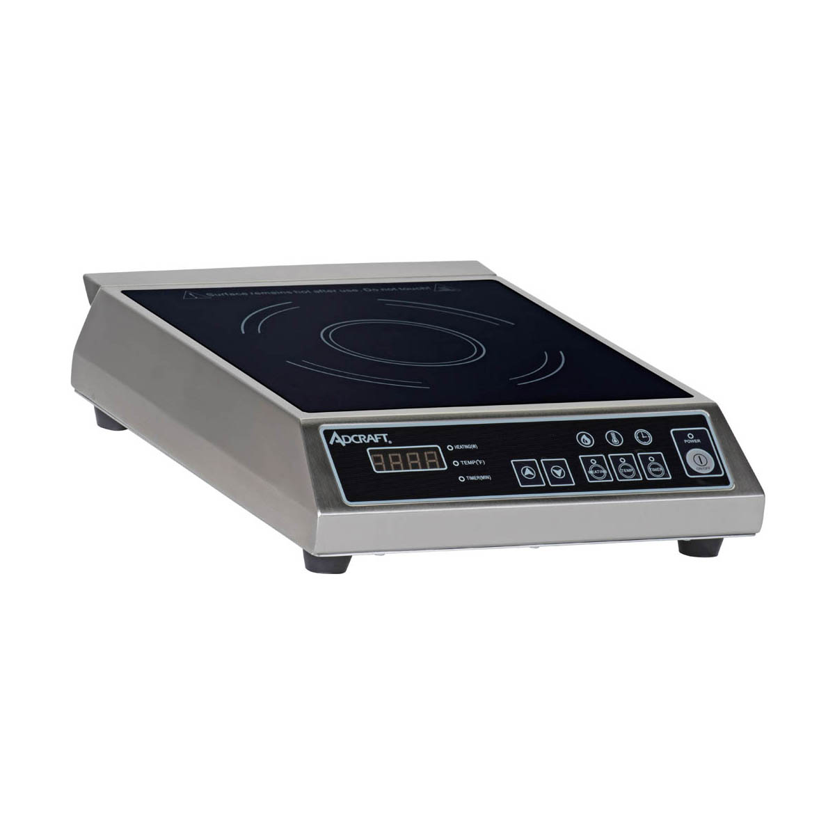 Adcraft IND-E120V Single-Burner Countertop Induction Cooker w/ Digital Controls, Ceramic Glass Top
