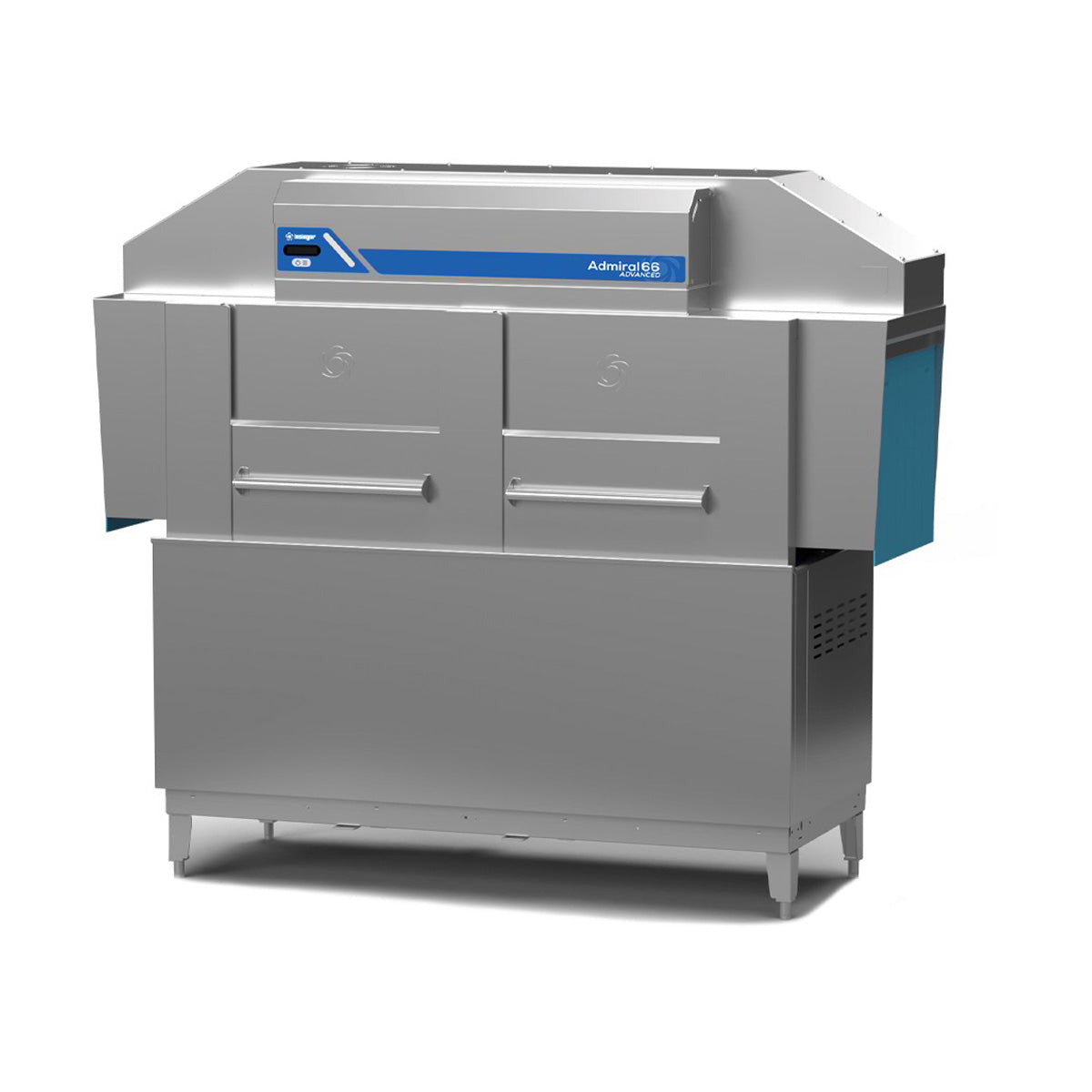 Insinger ADMIRAL VG 66" Conveyor Dishwasher, 234 Racks/Hr - 147 Gal/Hr - High Temp with Booster