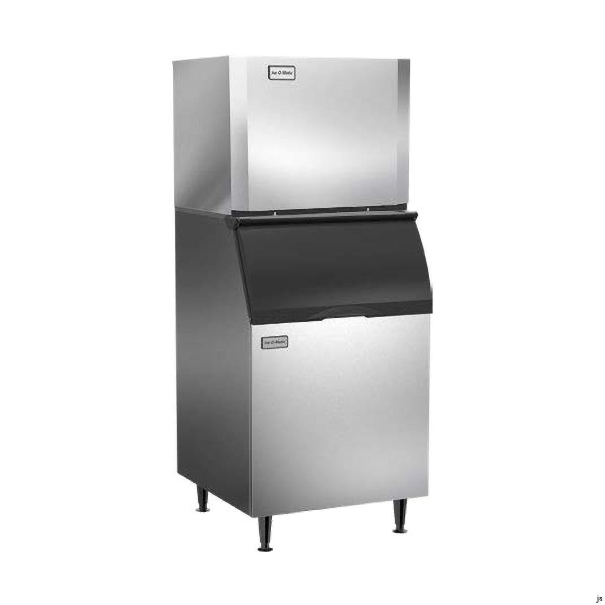 Ice-O-Matic CIM0330FW90 cube ice machine head, shown on an ice storage bin (bin sold separately)