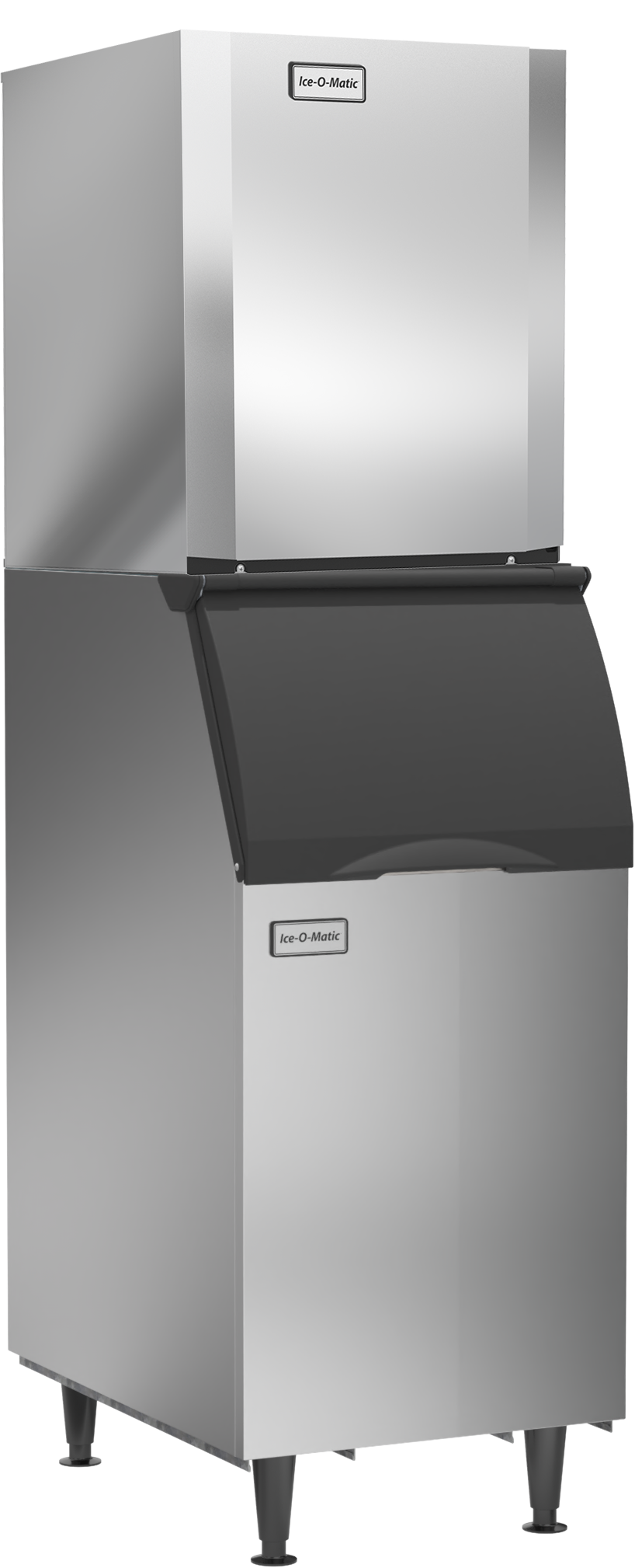 Ice-O-Matic CIM0826FA90 cube ice machine head, shown on an ice storage bin (bin sold separately)