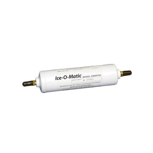Ice-O-Matic IFI4C inline cartridge water filter with brass compression fittings on both ends