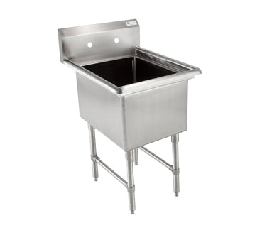 John Boos 1B16204-X 21" One Compartment Sink, 16"W x 20"L Bowl Without Drainboards