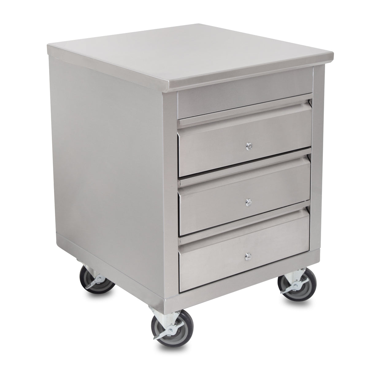 John Boos 4CD4-2724-CL-X Mobile Drawer Cabinet, 24"W X 26-1/2"D X 33-3/4"H