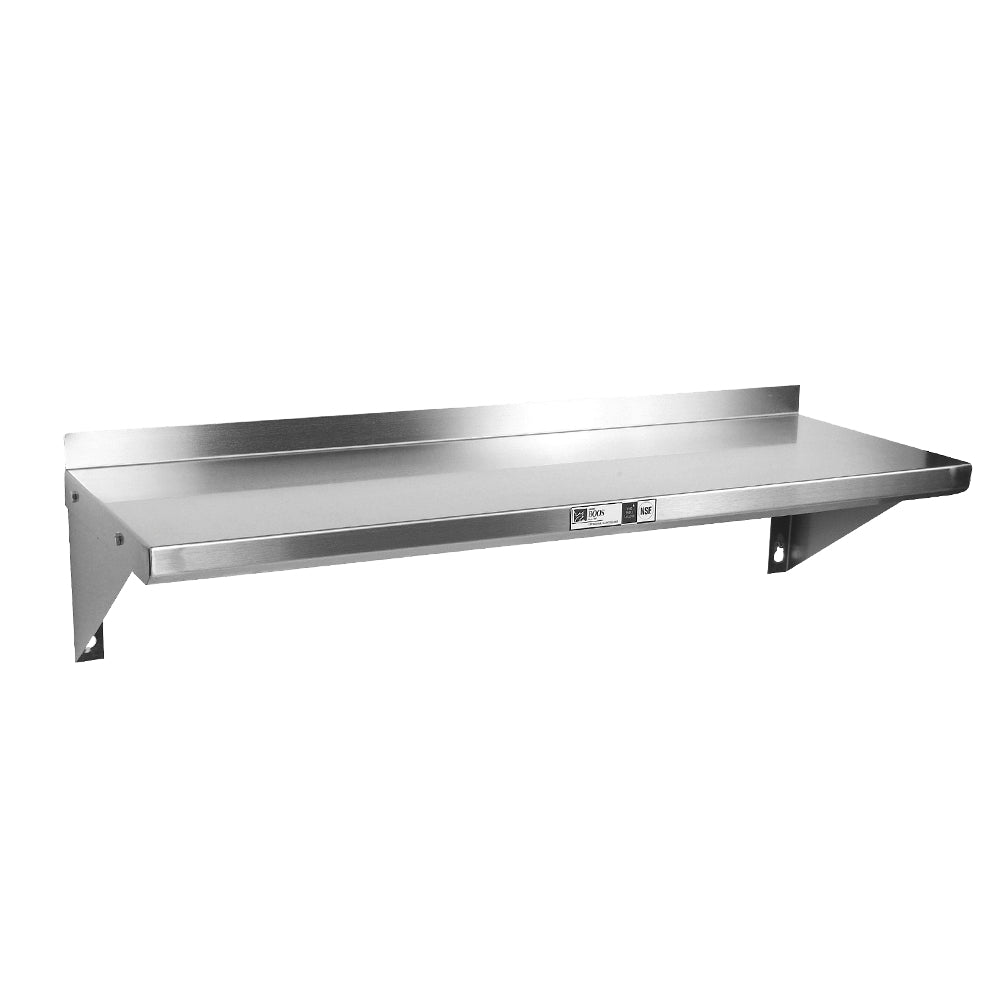 John Boos BHS12108 18/300 Stainless Steel Wall Mounted Shelf - 108"W x 12"D