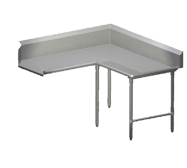 John Boos CDT4-K6084SBK-R Clean "L" Shaped Dishtable w/ Island Design, Right, 10" Backsplash