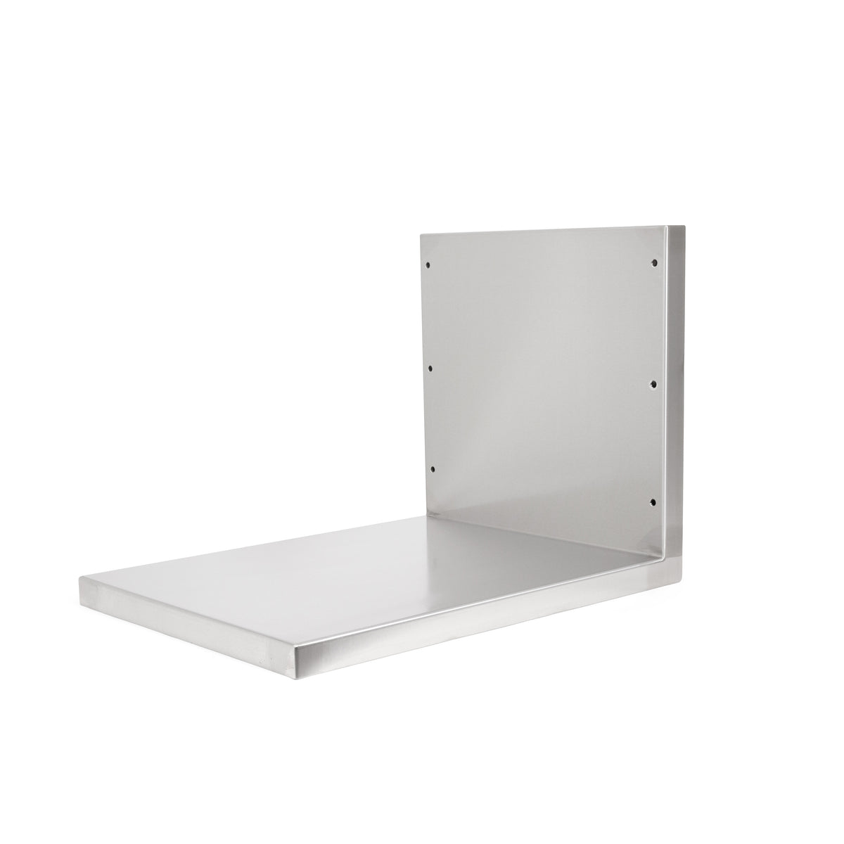 John Boos CGS-MS2026 20" Wall-Mount Stainless Steel Microwave Shelf, 14/300, 26-9/16"H