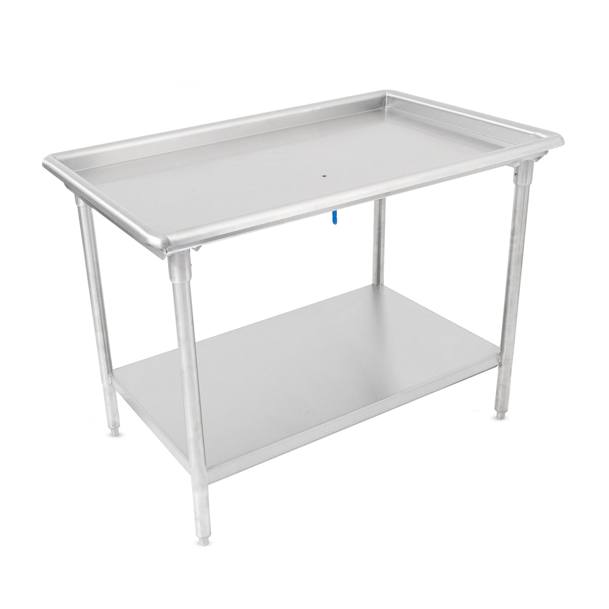 John Boos DST6-3049SSW 48" Dishtable Sorting Table w/ 2-1/4" Raised Edge, Legs & Undershelf