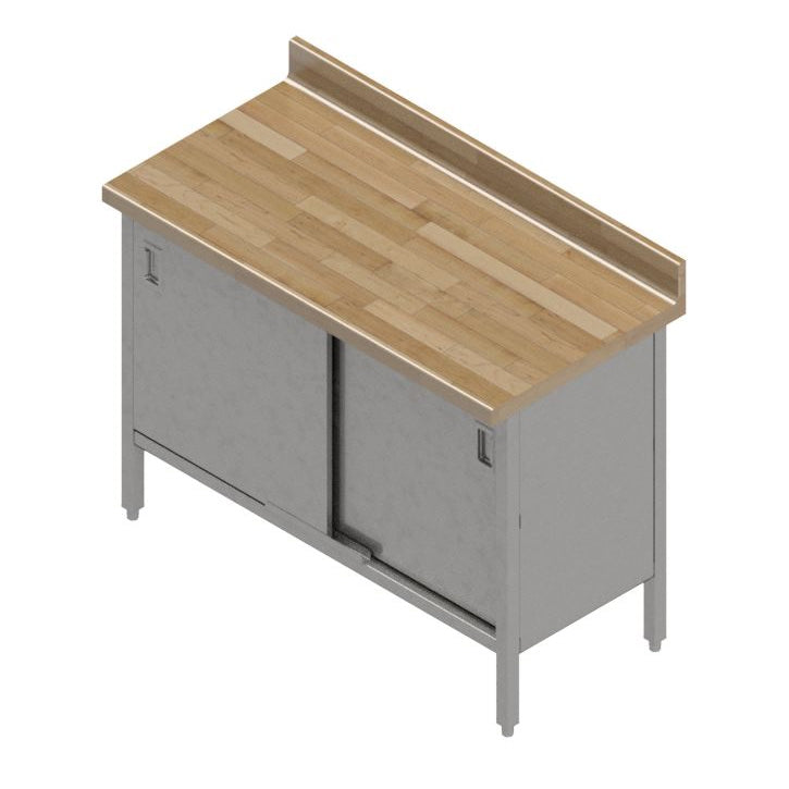 John Boos EBSW7R4-3036 Work Table, Cabinet Base with Sliding Doors