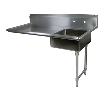 John Boos EDTS8-S30-50UCR-X 50" Soiled Dishtable, Undercounter w/ Sink On Right, Straight Design