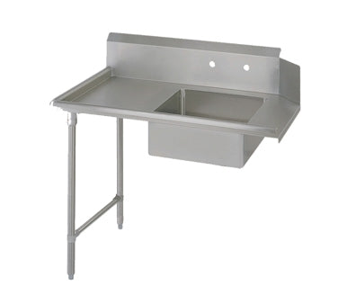 John Boos EDTS8-S30-L48 48" Straight Soiled Dishtable w/ Left Table, Pre-Rinse Sink, 10" Backsplash