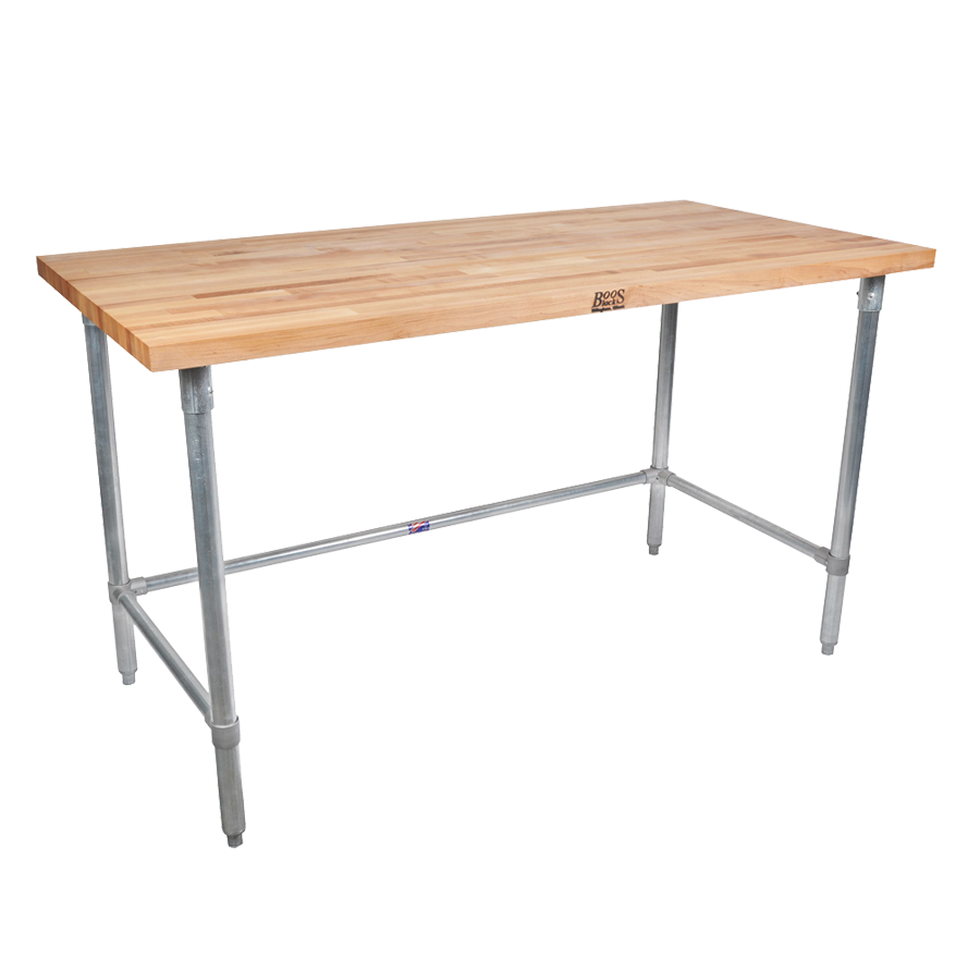 John Boos JNB04-X Work Table, Wood Top, 72"W X 24"D X 35"H Overall Size