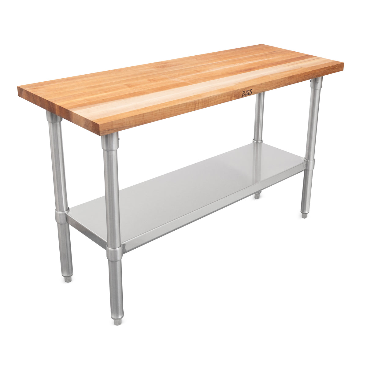 John Boos JNS1860 Work Table, Wood Top, 60"W X 18"D X 35"H Overall Size