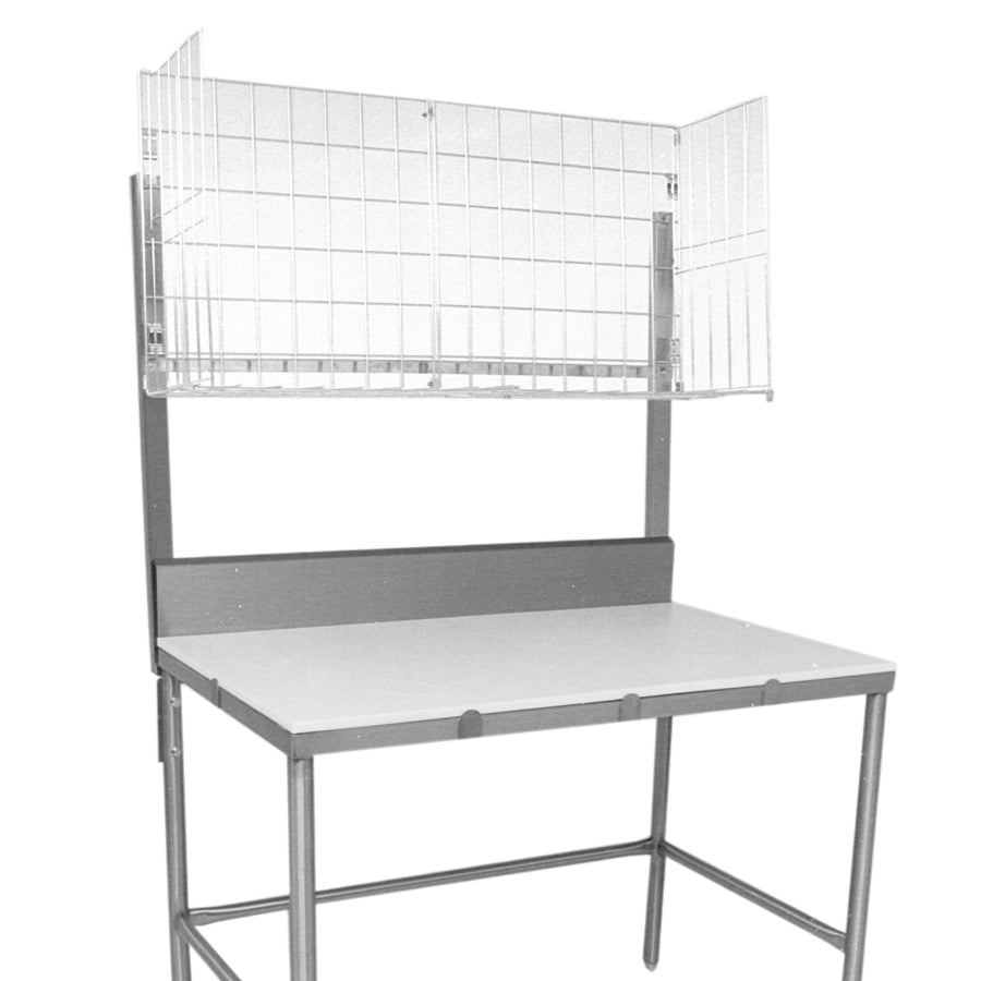 John Boos MBR03A Stainless Steel Table Mounted Meat Boat Rack - 12" x 84" x 25"