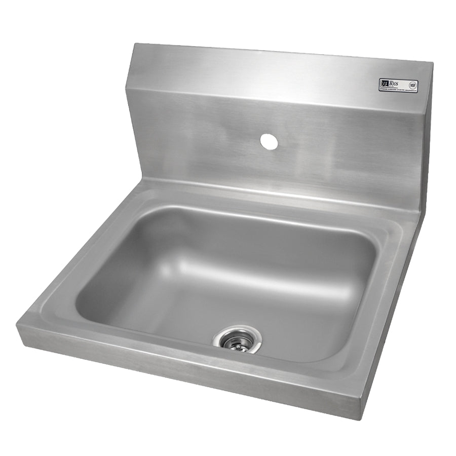 John Boos PBHS-W-1410-1 17" Wall Mounted Hand Sink without Faucet - with Single Splash Hole