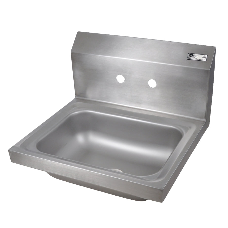 John Boos PBHS-W-1410-8OC 17" Wall Mounted Hand Sink without Faucet - with Double Splash Holes