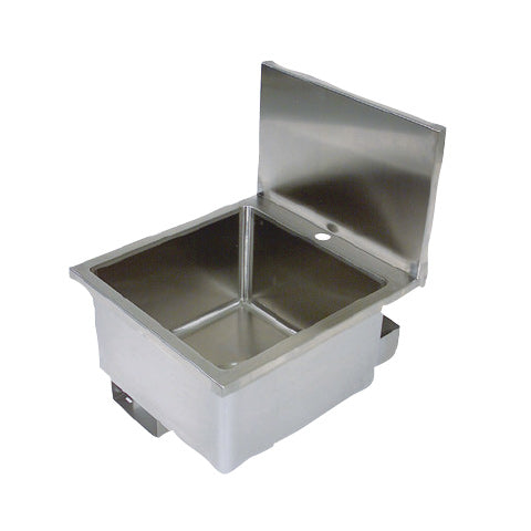John Boos PBHS-W-1616 18" Wall Mounted Hand Sink without Faucet - 16 gauge