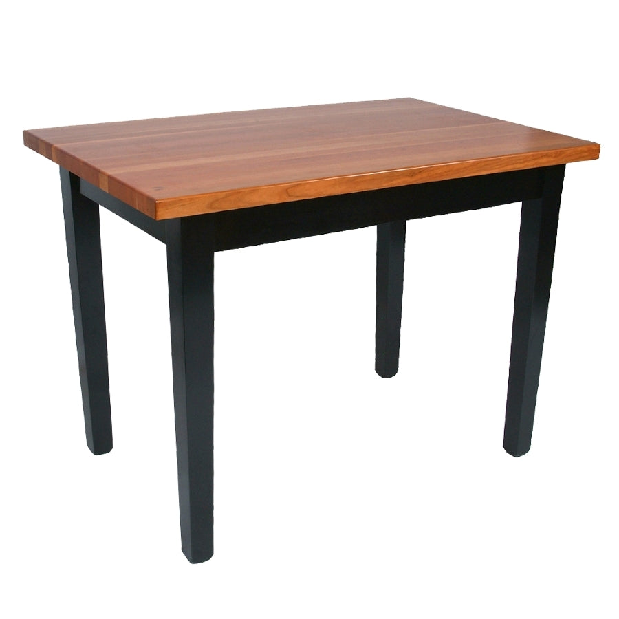 John Boos RN-C3624 Rouge et Noir Le Classique Utility Table, 36"W x 24"D, American Cherry, 1.5" Thick Edge Grain Top, Varnique Finish