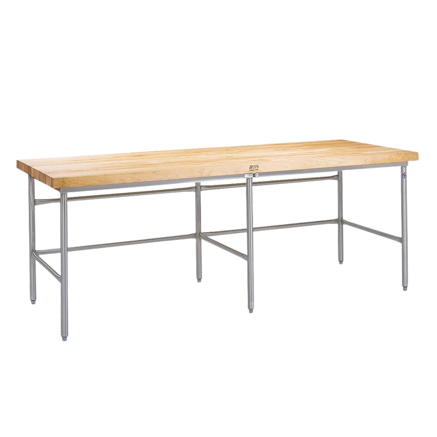 John Boos SBS-S13 Baker'S Table Frame, Fits 96"W X 36"D Top, Bin Stops & Guides