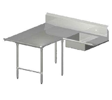 John Boos SDT4-L7048SBK-L Soiled "L" Shaped Dishtable w/ Left Table, Landing Design, 10" Backsplash