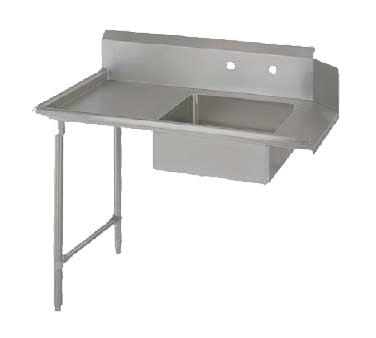 John Boos SDT6-S120SBK-L 120" Straight Soiled Dishtable w/ Left Table, Pre-Rinse Sink, 10" Backsplash