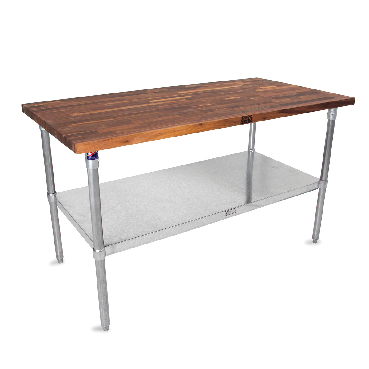 John Boos WAL-JNS10-O Work Table, Wood Top, 60"W X 30"D X 35"H Overall Size