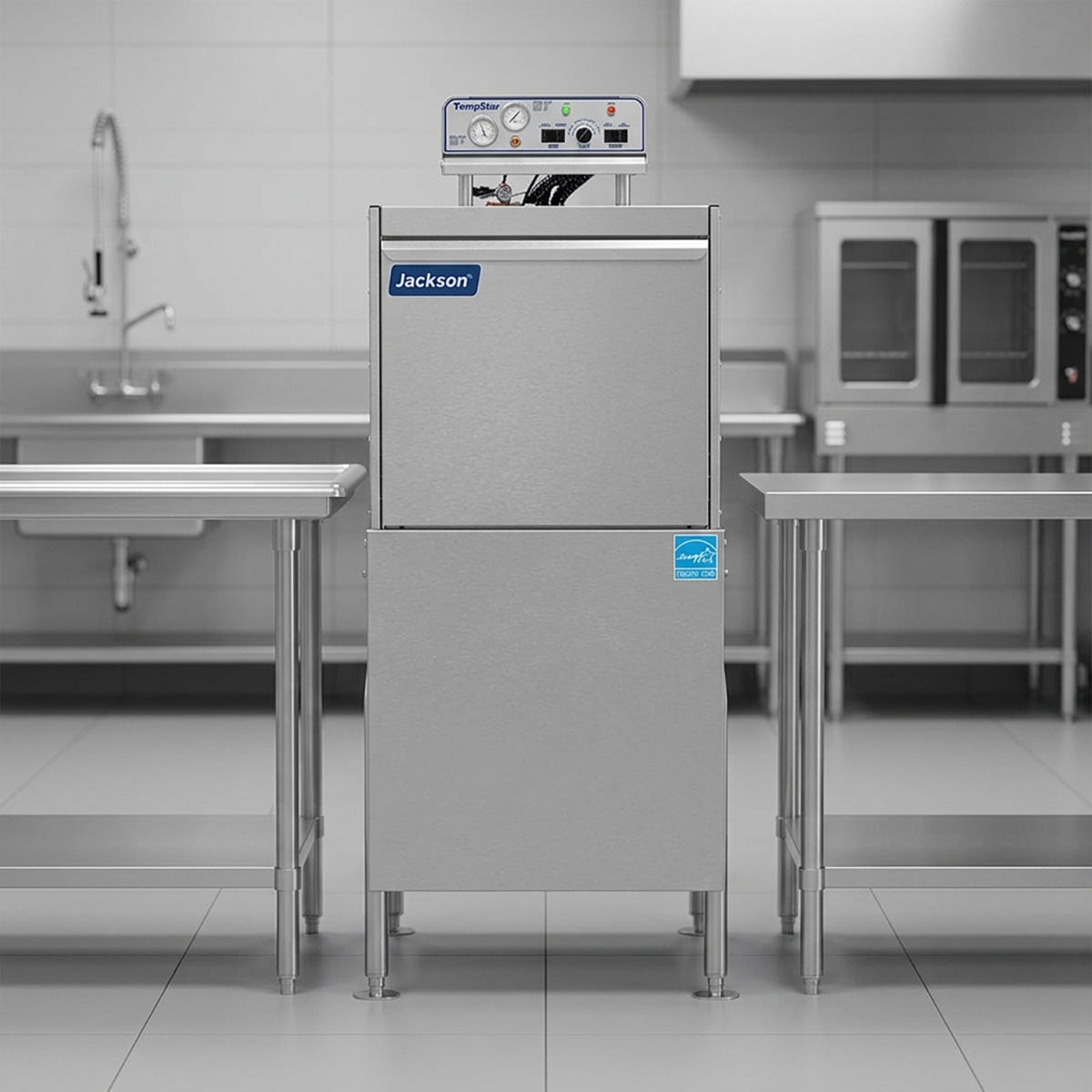 Jackson WWS TEMPSTAR FL 26" Door Type Dishwasher, 65 Racks/Hr - 56.07 Gal/Hr - High Temp w/Booster