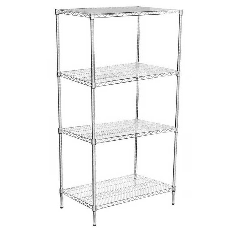 21"D x 42"L x 64"H Chrome Wire Shelving Kit, 4-Shelf, NSF Listed