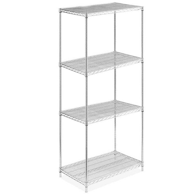 24"D x 30"L x 64"H Chrome Wire Shelving Kit, 4-Shelf, NSF Listed