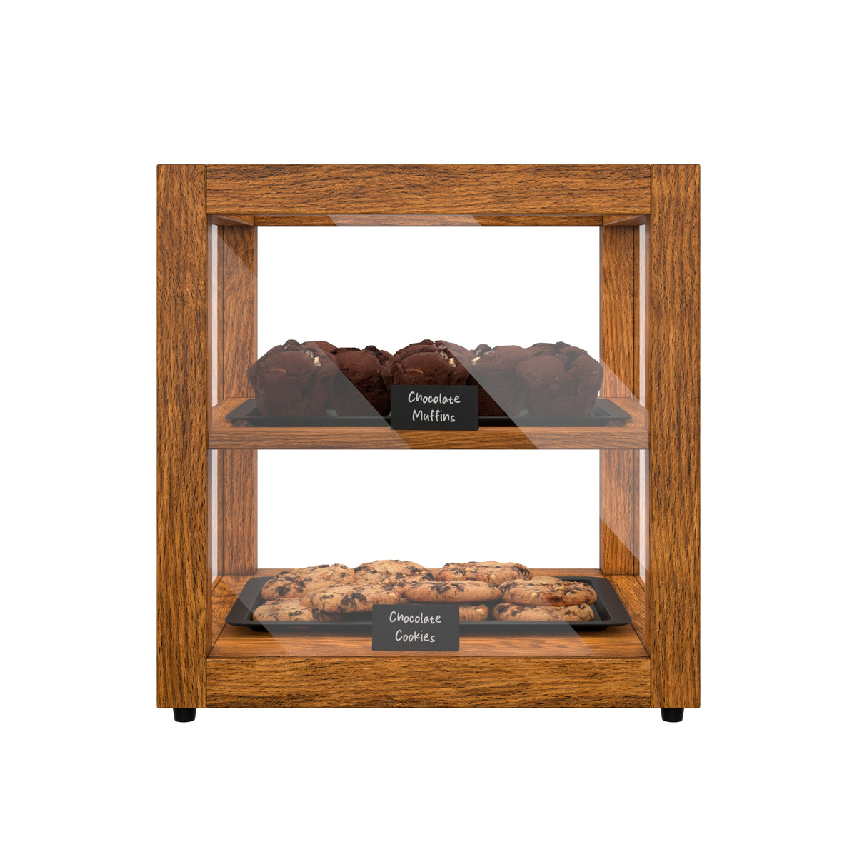 KoolMore KM-BDW-15L 15-Inch Non-Refrigerated Wooden Display Case