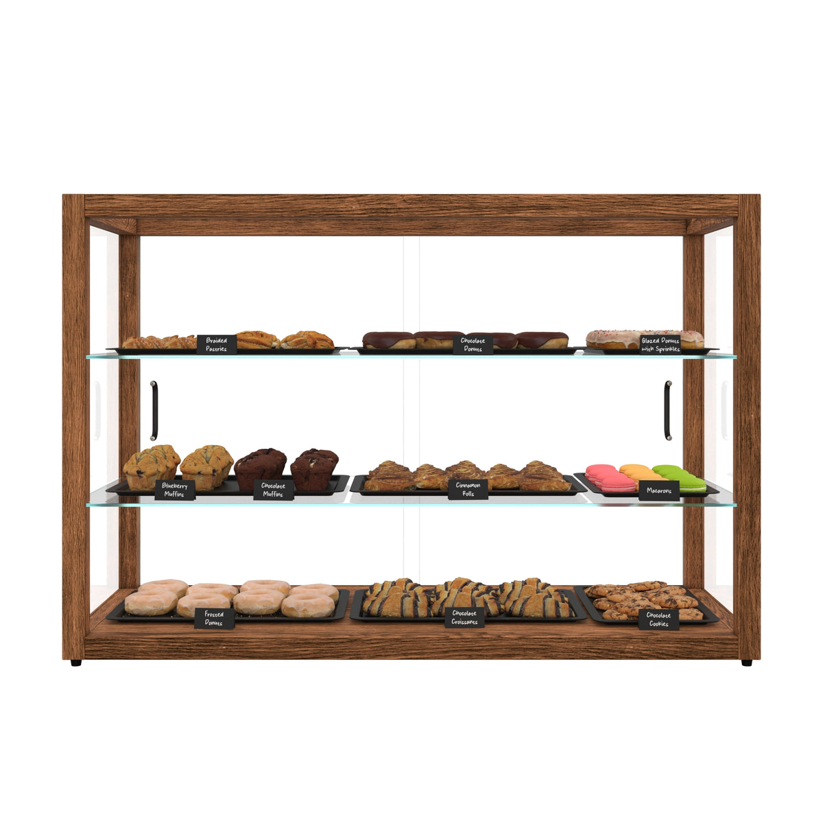 KoolMore KM-BDW-42D 42-Inch Non-Refrigerated Wooden Display Case