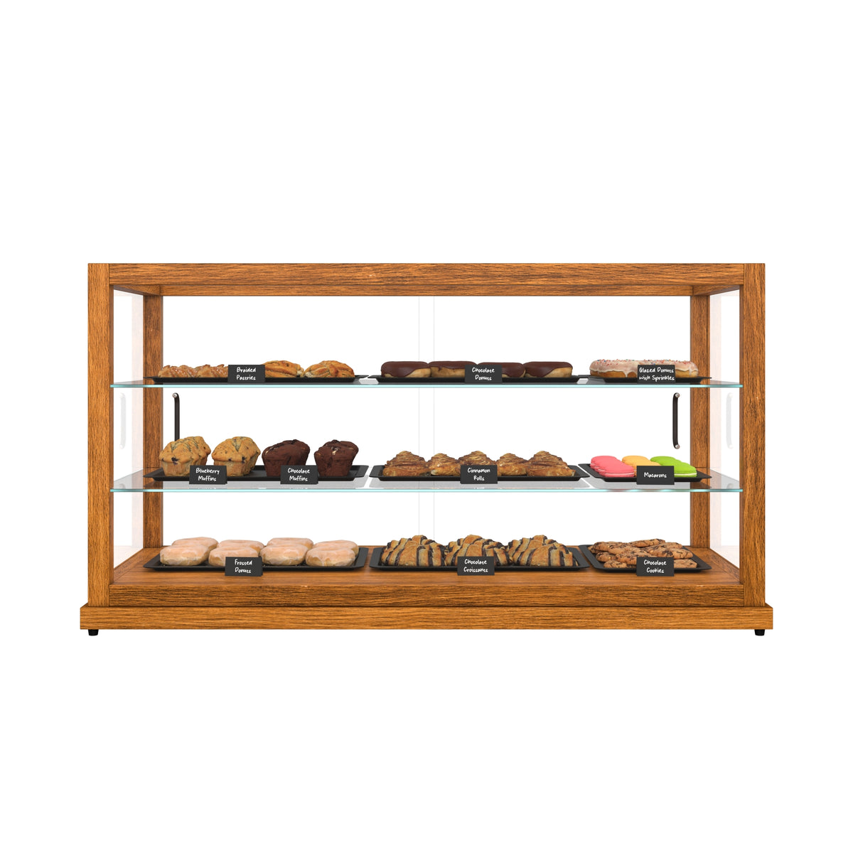 KoolMore KM-BDW-44L 44-Inch Non-Refrigerated Wooden Display Case