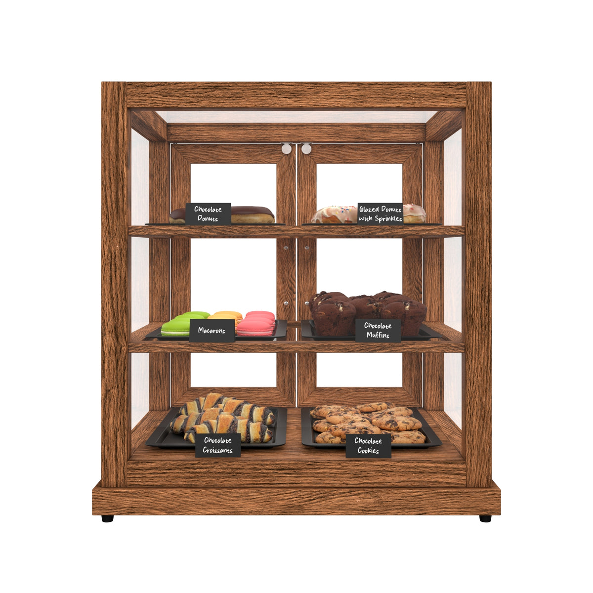 KoolMore KM-BDW-4CUD 25-Inch Non-Refrigerated Wooden Display Case