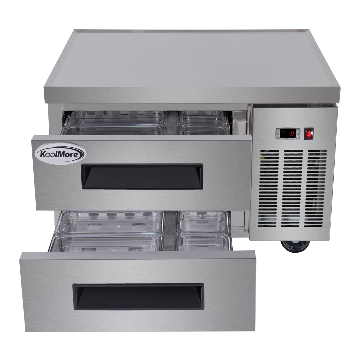 KoolMore KM-BF-362D 36-Inch Refrigerated Chef Base β 2 Drawers, Stainless-Steel