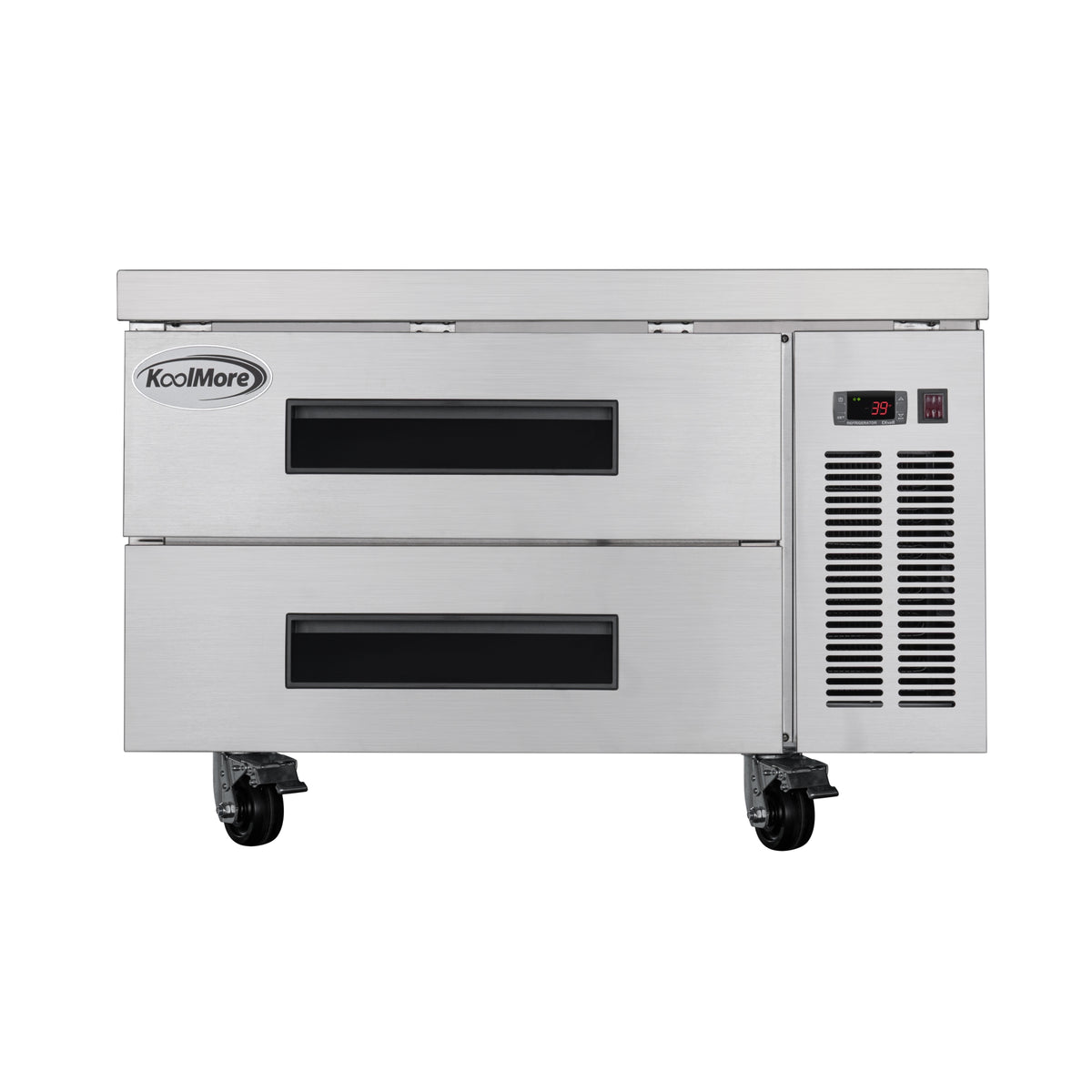 KoolMore KM-BR-362D 36-Inch Refrigerated Holding Cabinet — 2 Drawers