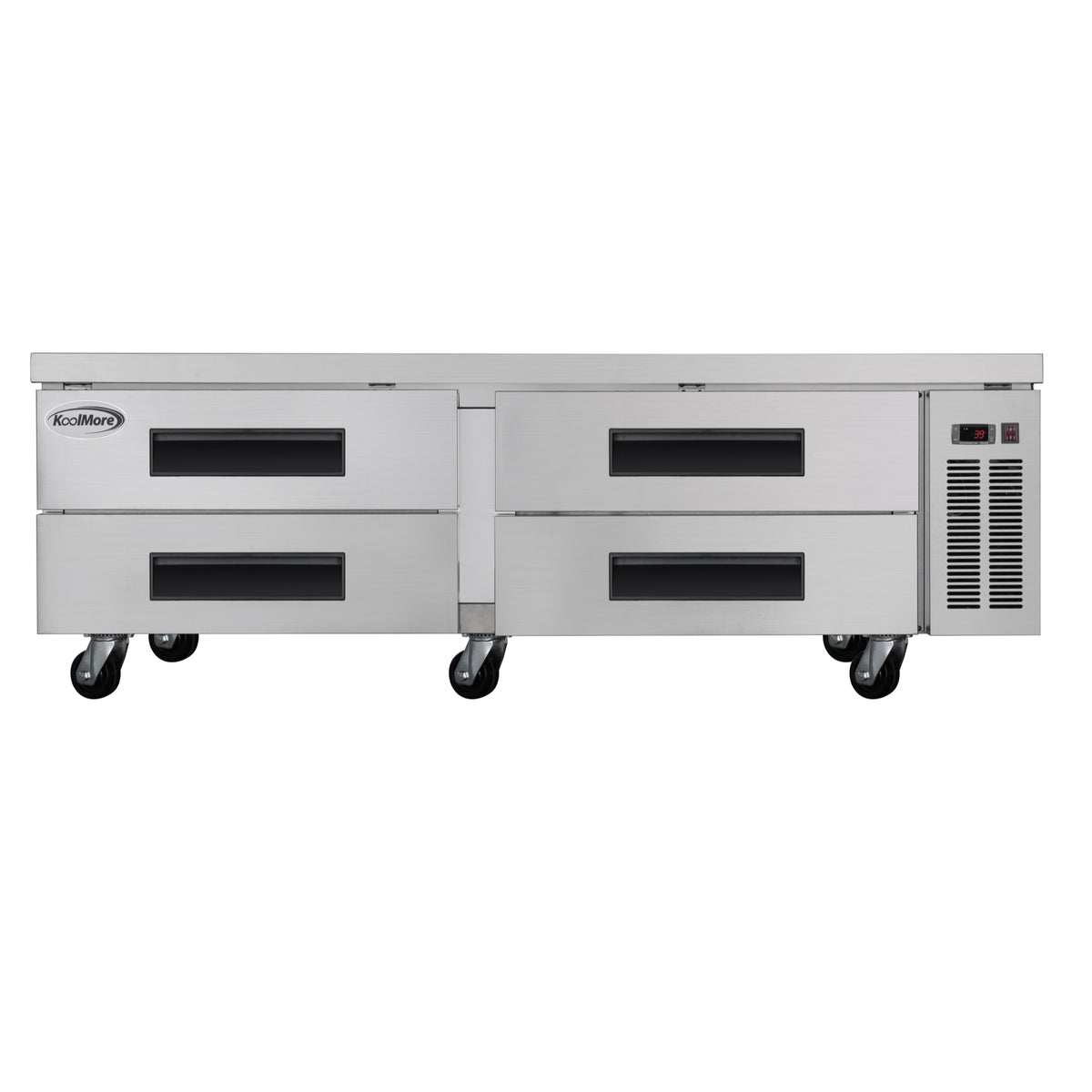 KoolMore KM-BR-724D 72-Inch Refrigerated Holding Cabinet — 4 Drawers