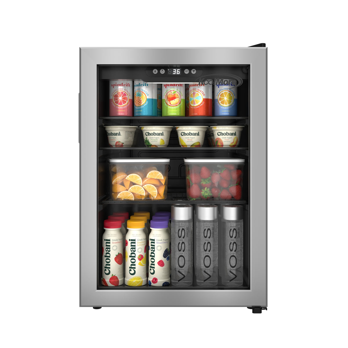KoolMore KM-BR25SS 17-Inch Glass Door Merchandiser Refrigerator — 2.5 cu. ft., 1 Door