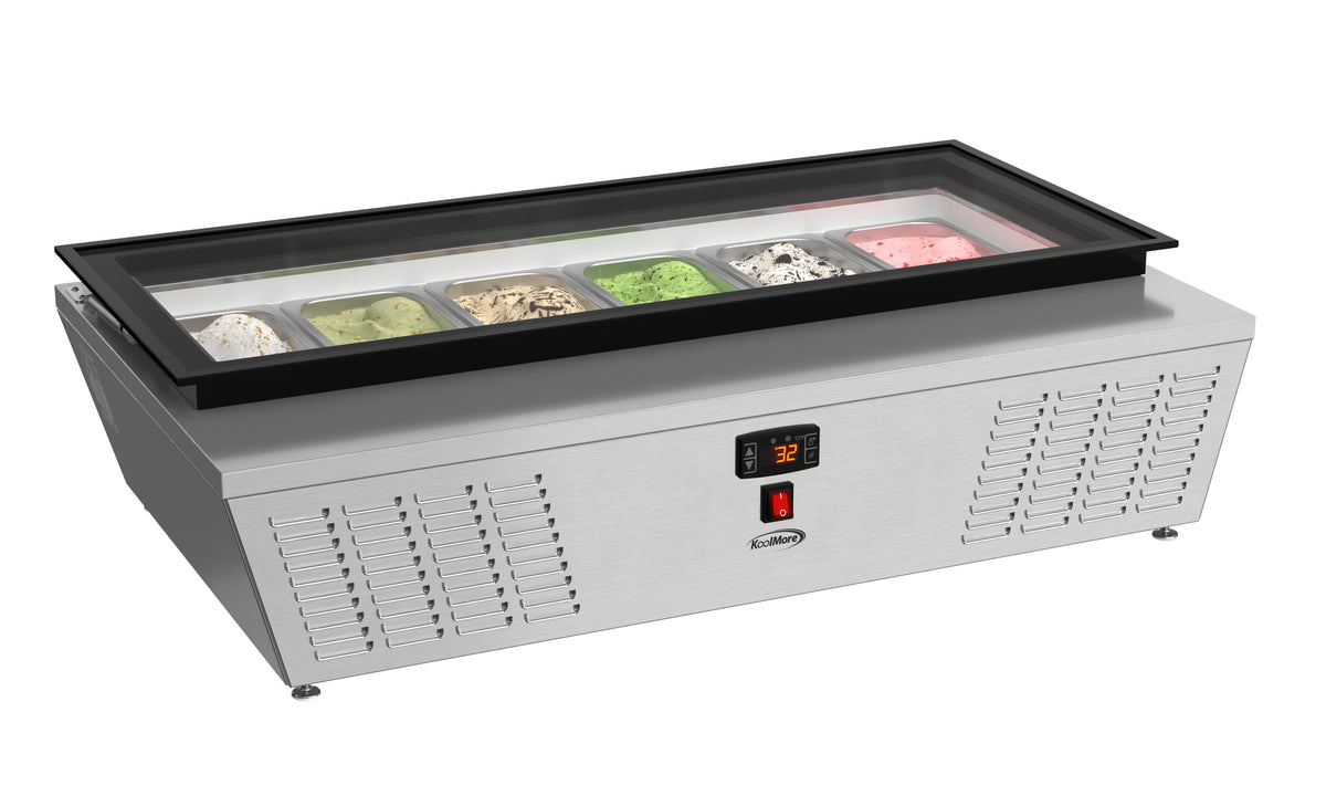 KoolMore KM-CGD-6P45 45-Inch Ice Cream Display Freezer