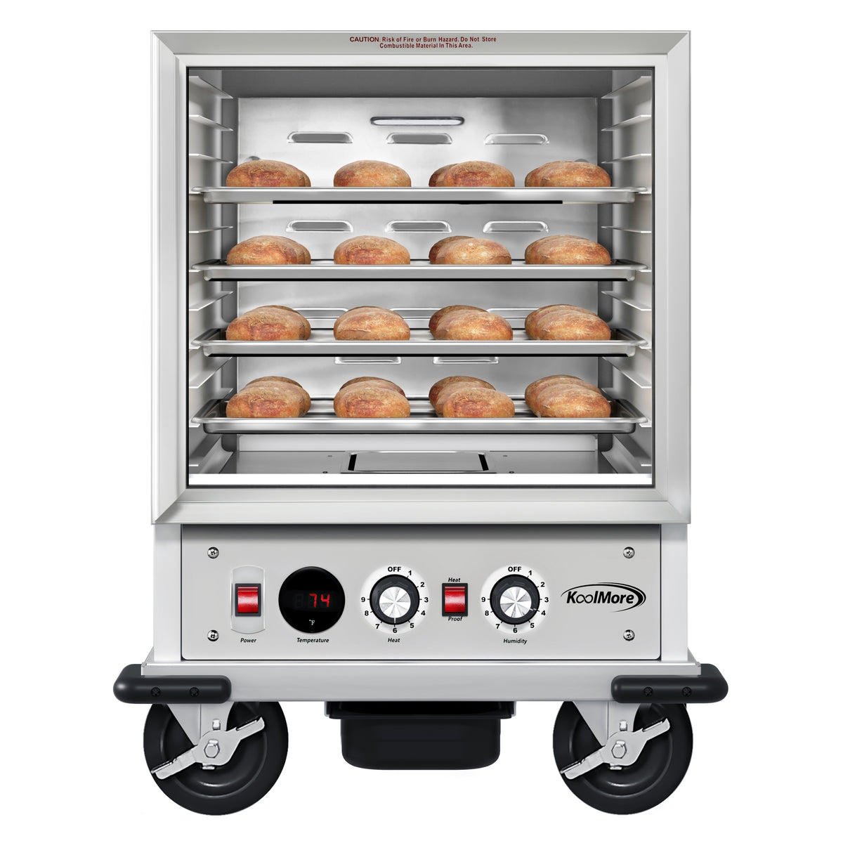 KoolMore KM-CHP12-SNGL 33-Inch Proofing Cabinet β 1 Door, Silver
