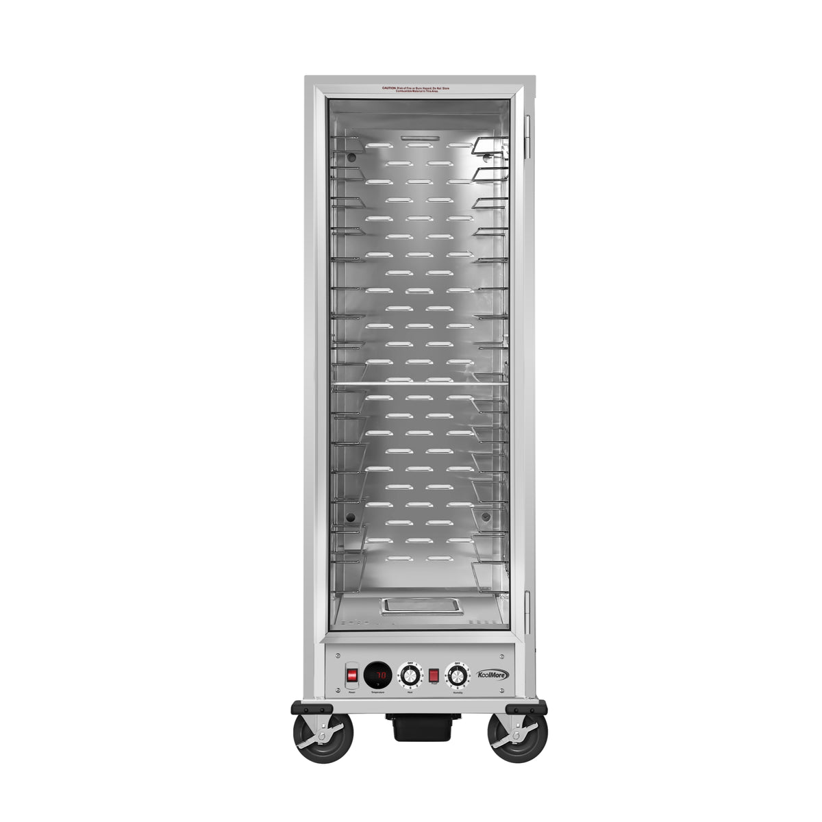 KoolMore KM-CHP36-WIGL 33-Inch Holding / Proofing Cabinet β 1 Door, Silver