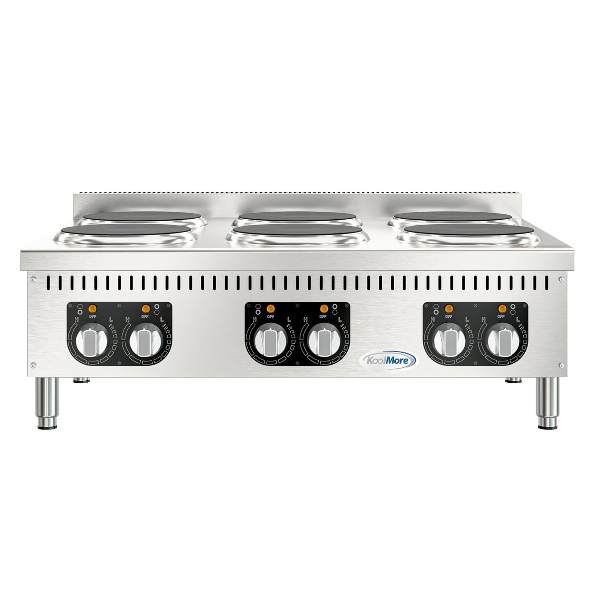 KoolMore KM-CRC36-E 36-Inch Electric Range β 6 Burners, Stainless-Steel