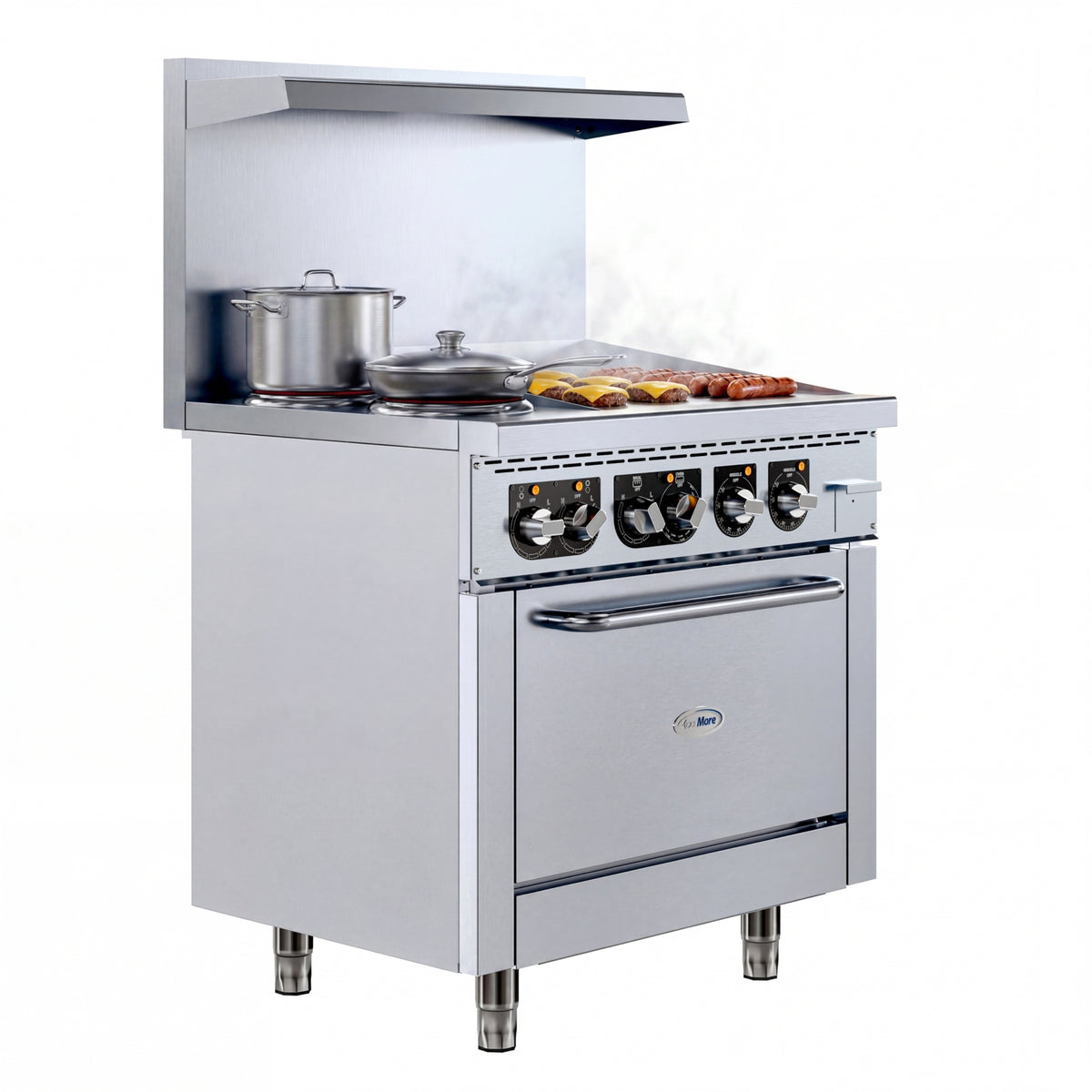 KoolMore KM-CRG242-E 36-Inch Electric Range β 2 Burners, Stainless-Steel