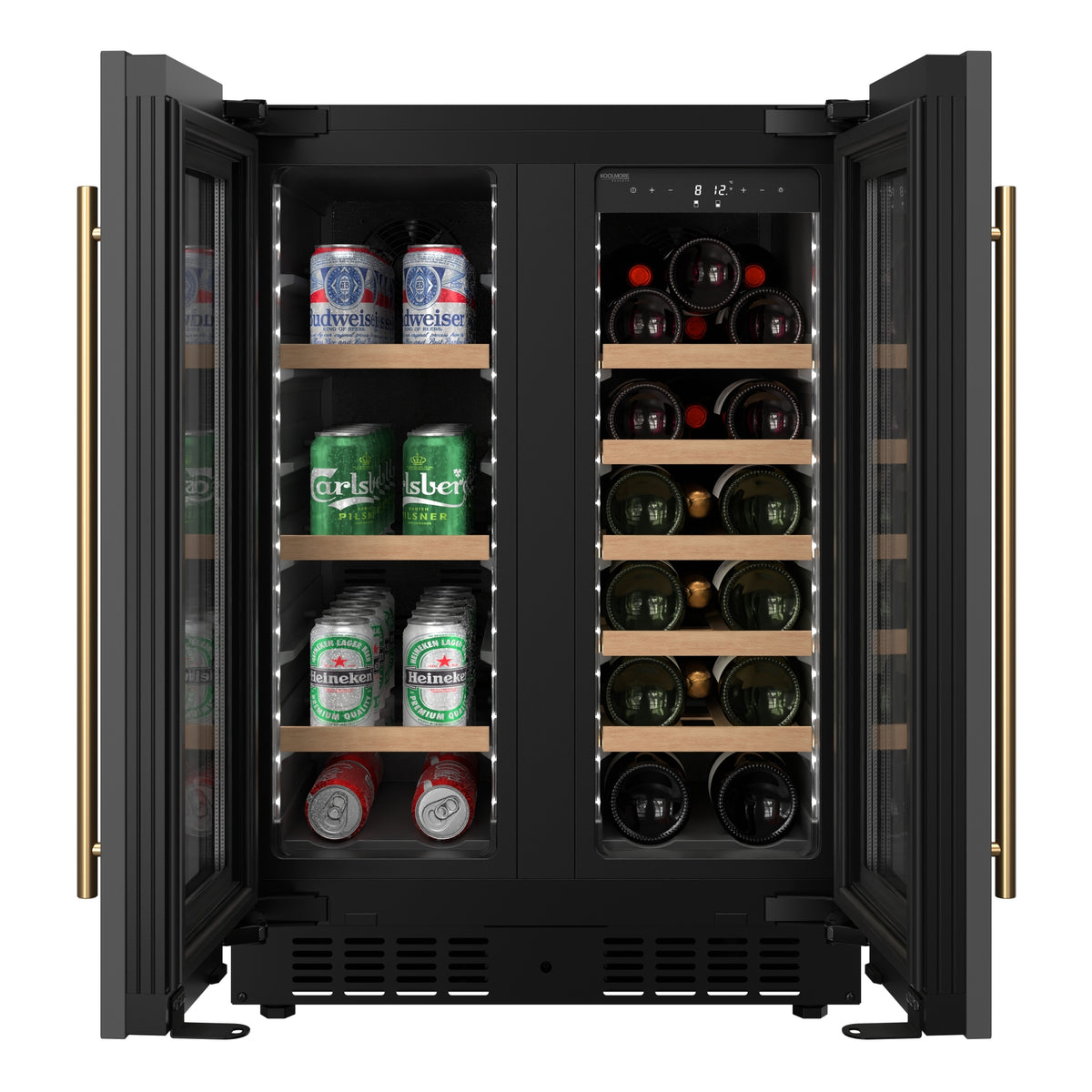 KoolMore KM-CWB24-WPR Wine Cooler — 2.1 cu. ft., 2 Doors, Black