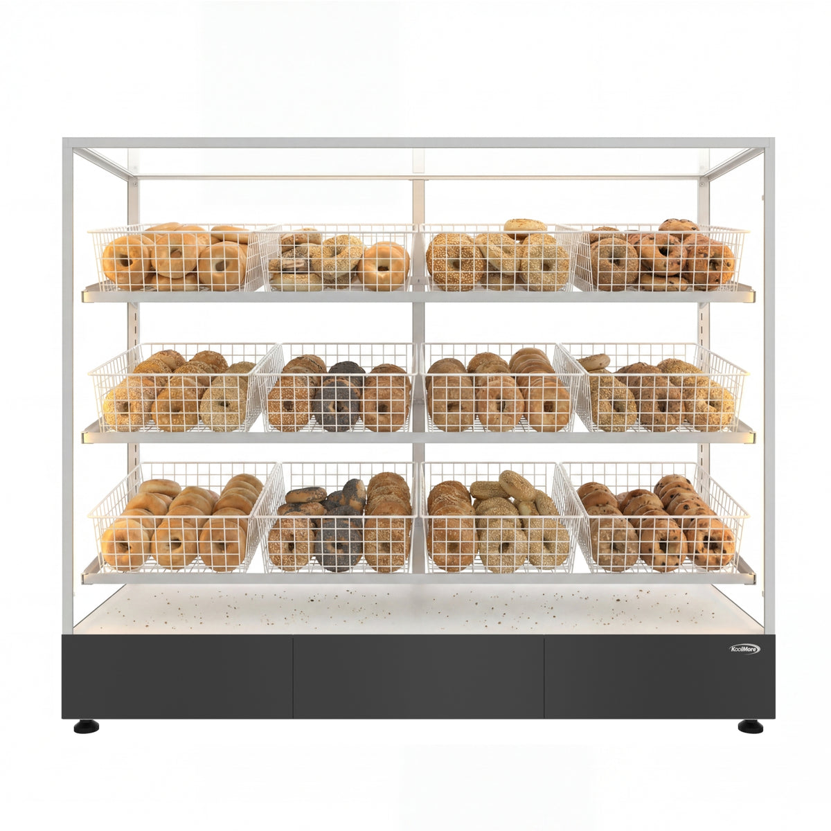 KoolMore KM-FDC-B12 60-Inch Refrigerated Bakery Display Case — Black