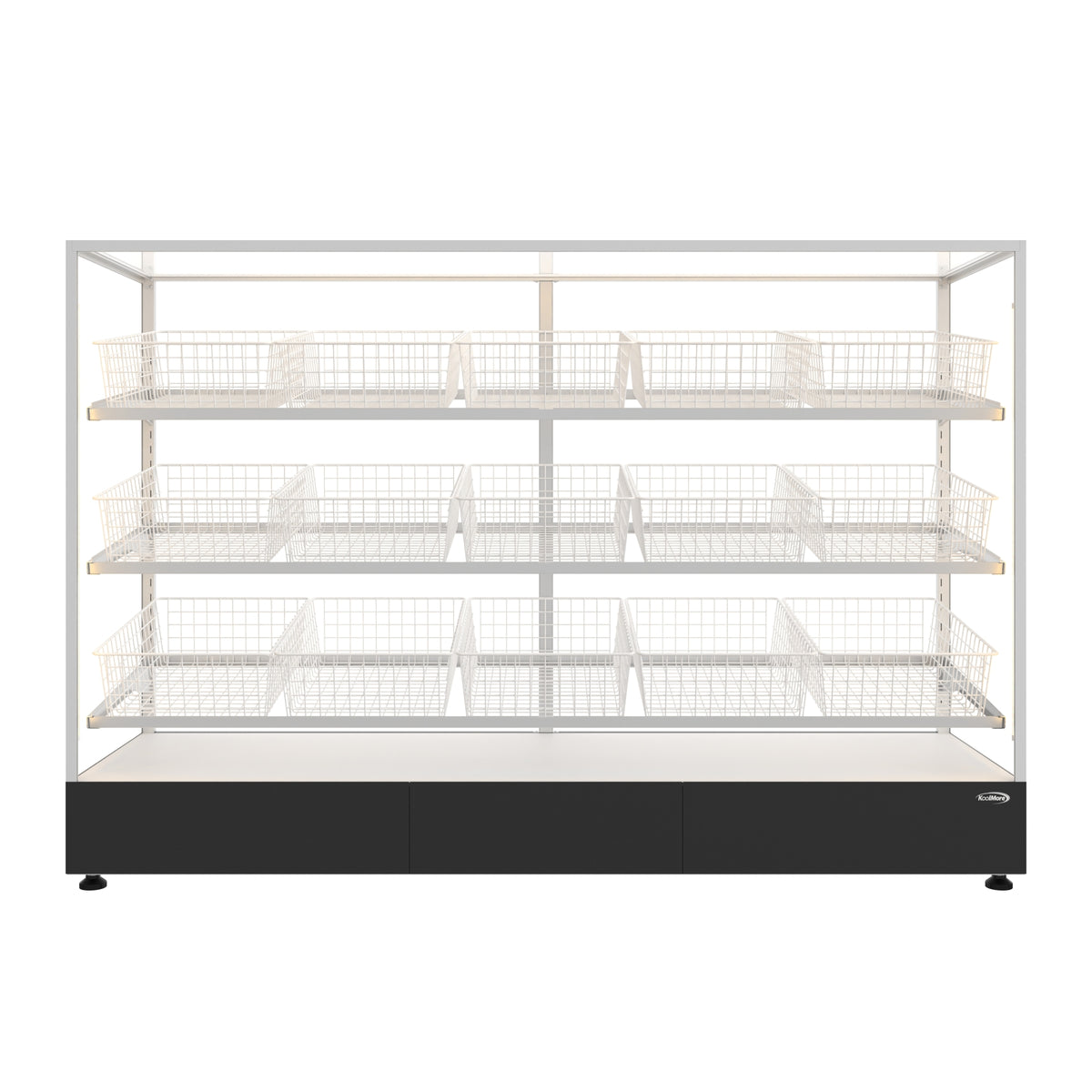 KoolMore KM-FDC-B15 73-Inch Refrigerated Bakery Display Case — Black