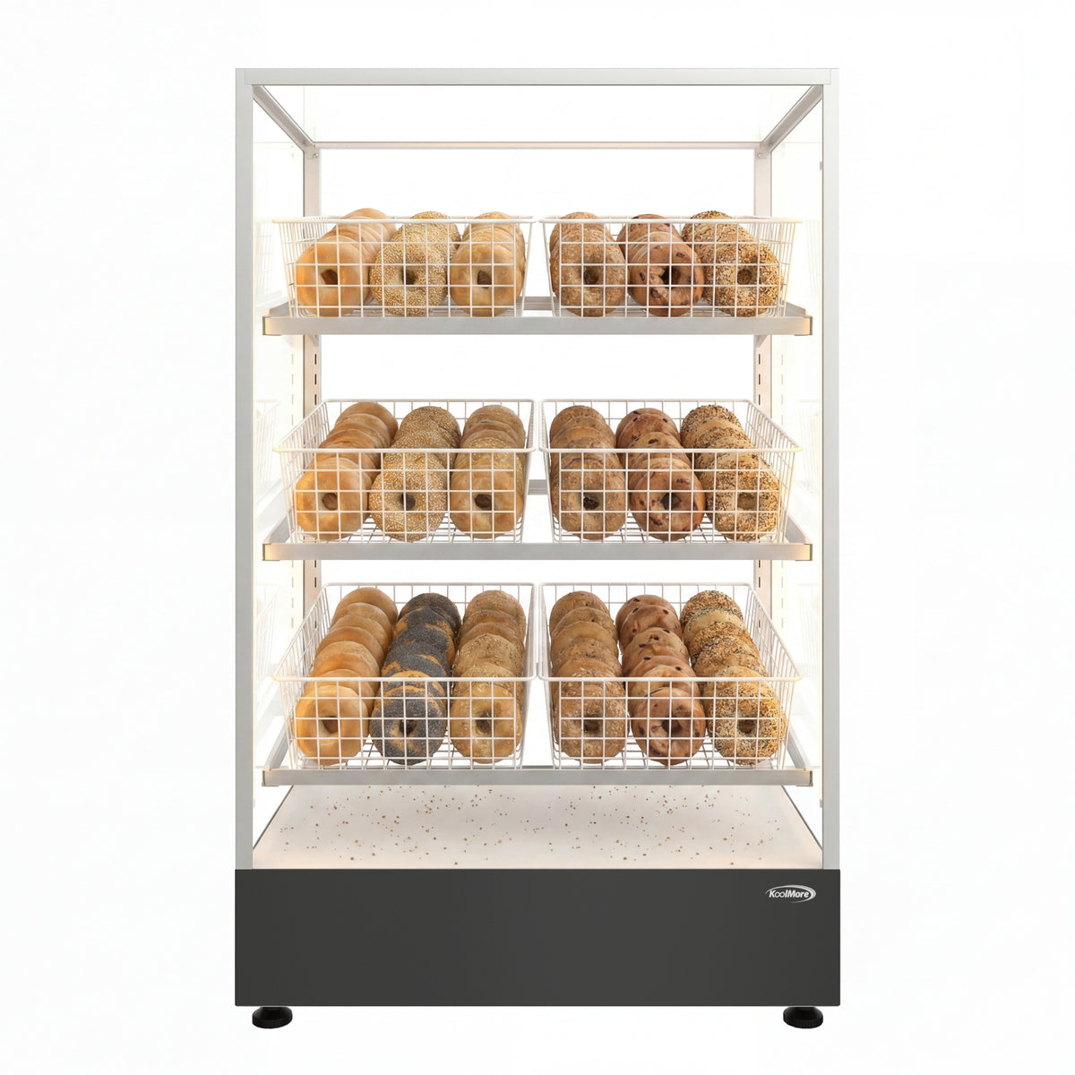 KoolMore KM-FDC-B6 30-Inch Refrigerated Bakery Display Case — Black