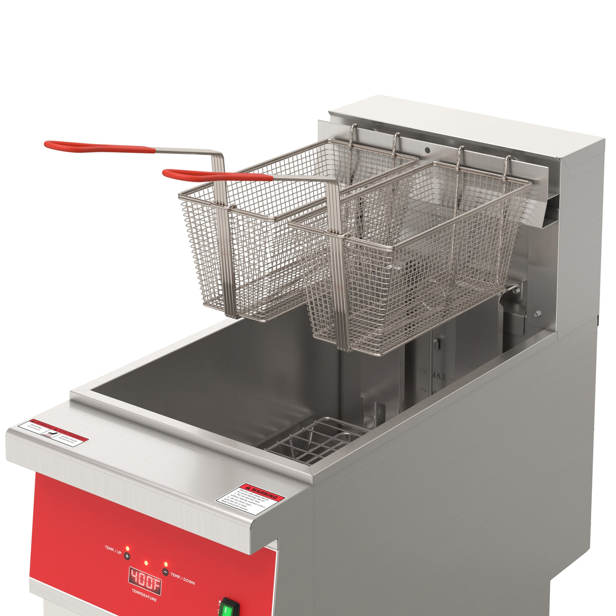 KoolMore KM-FDF40-EE Electric Fryer β Stainless Steel