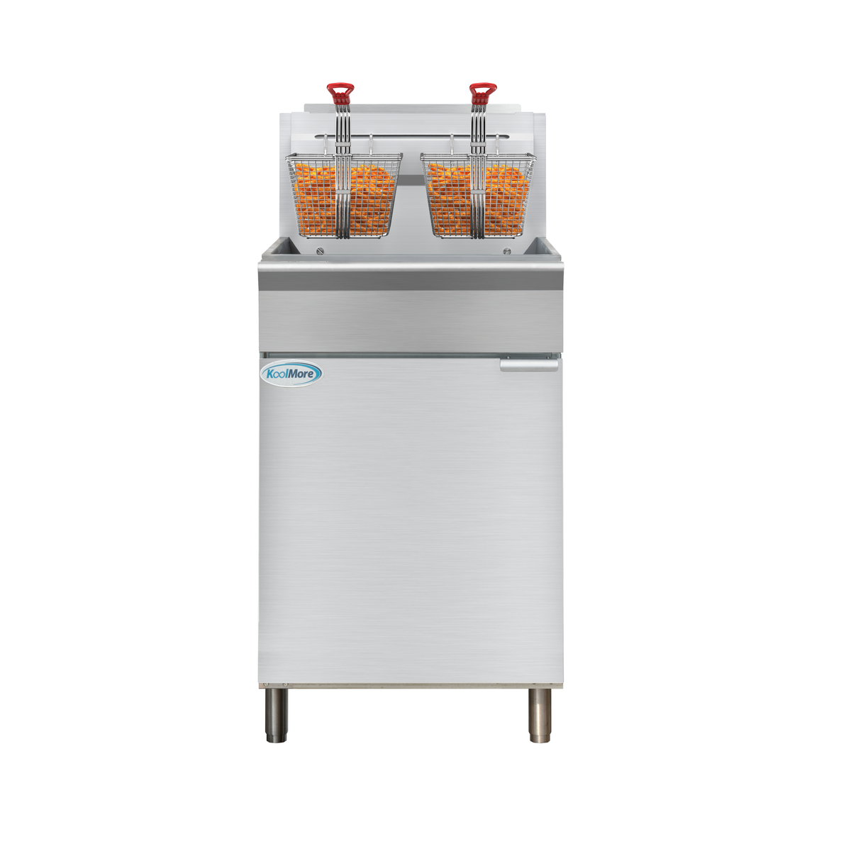 KoolMore KM-FDF75-LP Gas Fryer β 5 Burners, Silver