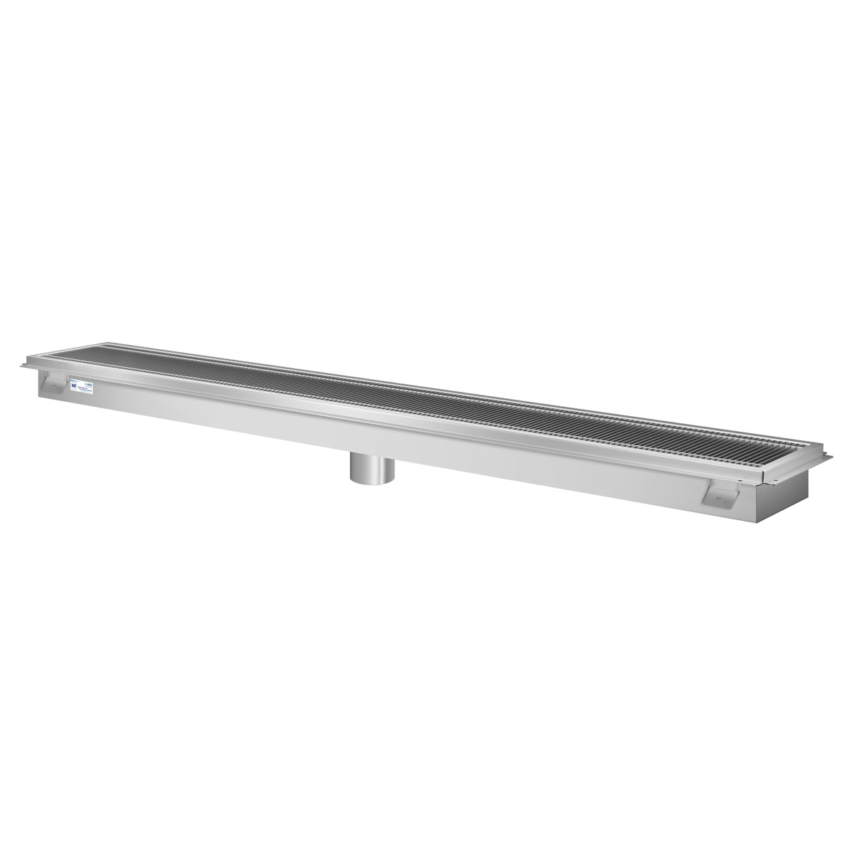 KoolMore KM-FTG-1260 12 x 60-Inch Stainless Steel Floor Trough Drain — Stainless-Steel