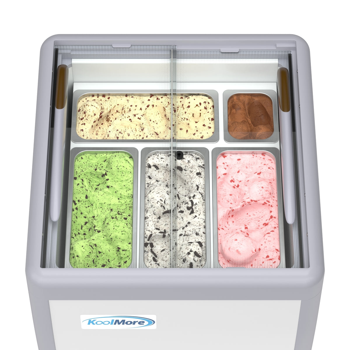 KoolMore KM-GDC-26SD 26-Inch Ice Cream Dipping Cabinet — 6 cu. ft., 2 Doors, White