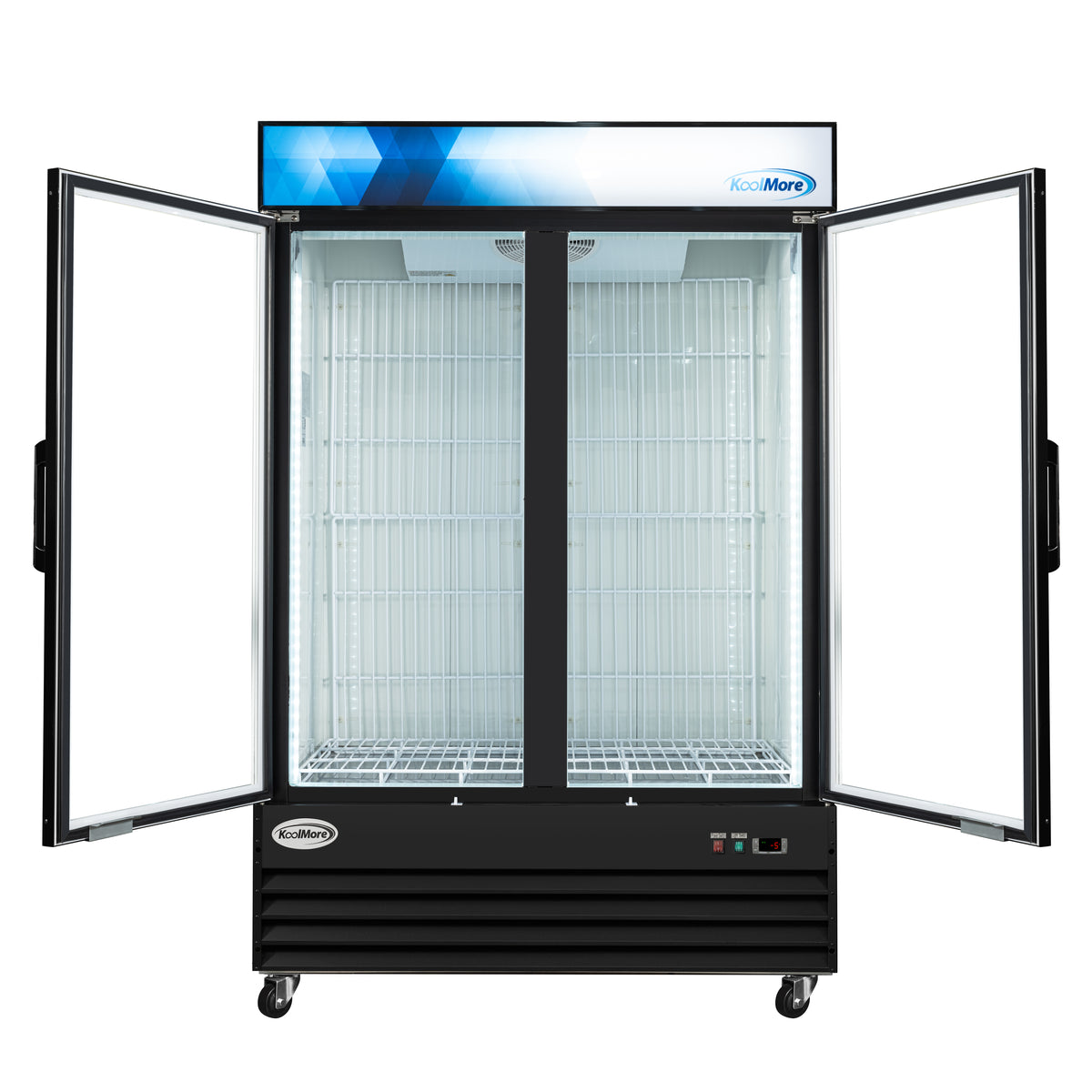 KoolMore KM-IM53-2GD 53-Inch Ice Merchandiser Freezer β 42 cu. ft., 2 Doors